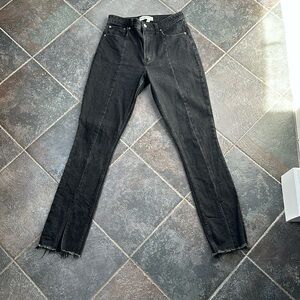 Black split hem jeans